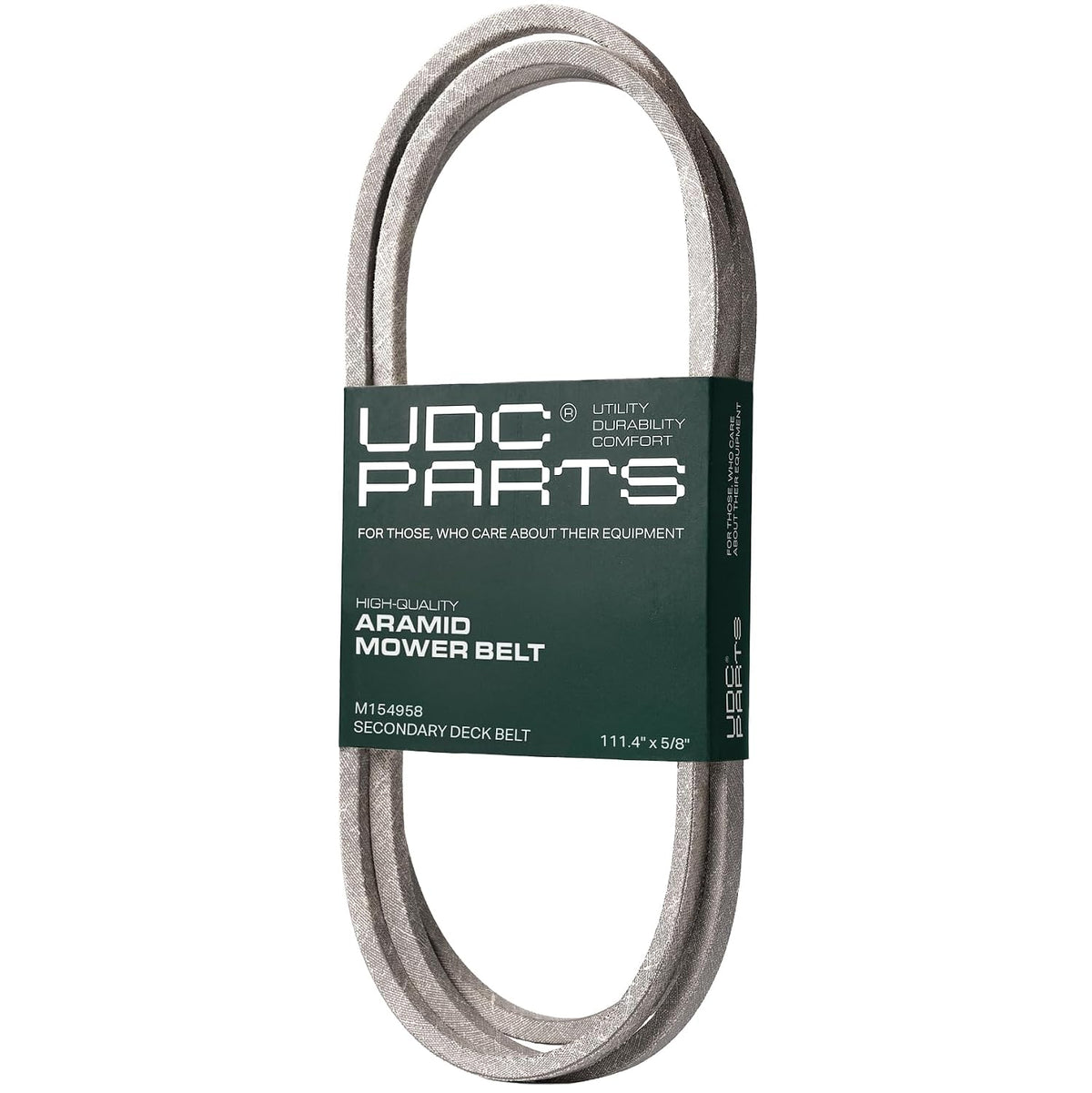 UDC Parts M154958 Secondary Deck Belt, 5/8" x 111.4", Aramid Cord