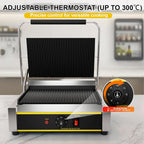 Commercial Panini Press Grill, 1800W Electric Sandwich Panini Maker