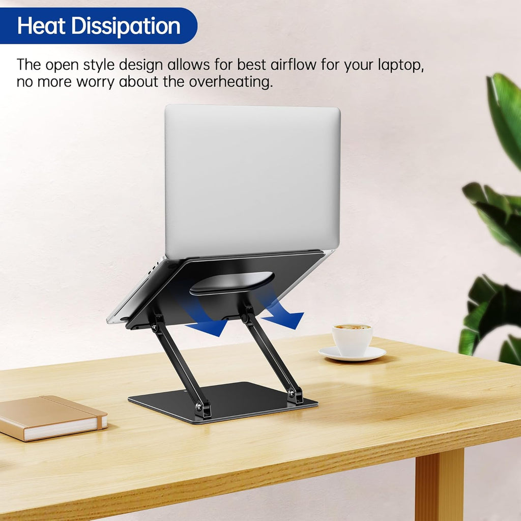 LS10 Laptop Stand for Desk, Ergonomic Adjustable Notebook Tablet Stand, Foldable Laptop Riser, Portable Desktop Book
