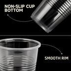 5 oz Plastic Cups, 500 Pack - Clear Disposable Drinking Water Cups for Cold Beverages, Ideal for Party