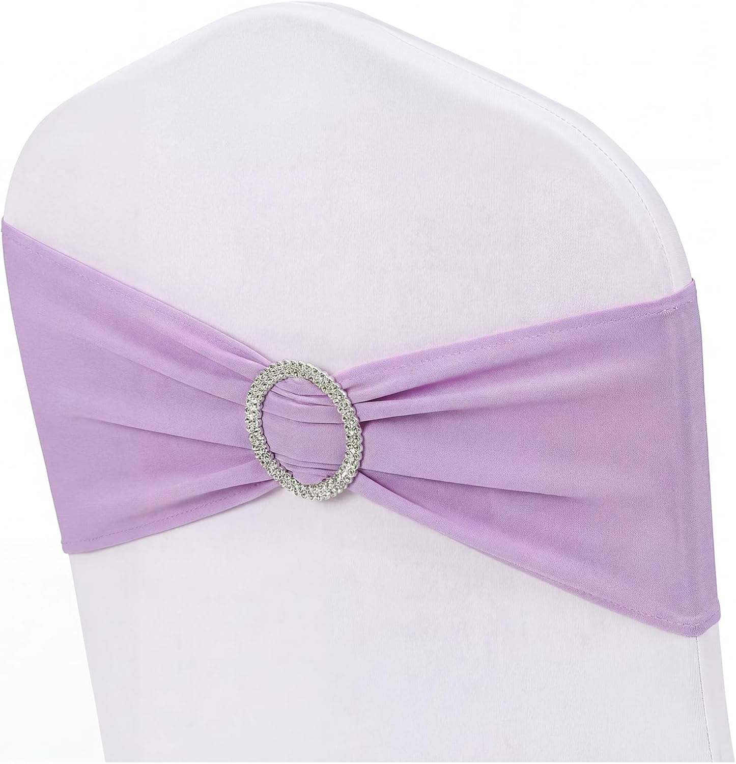 Spandex Chair Sashes 20Pcs Chair Bows for Weddings Parties Holiday Celebrations and Event Decorations(Light Purple)