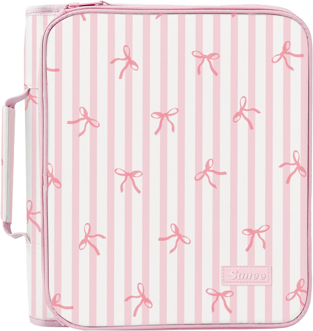 Zippered Binder Bag with Handle, 2-Inch 3-Ring O-Ring, 500-Sheet Capacity, Includes Zip Pocket, 5-Tab Expanding File