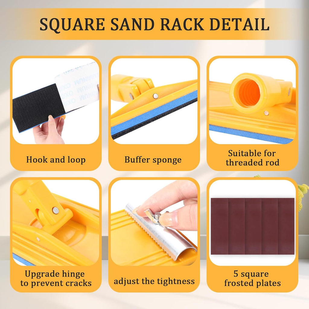 Pole Sander for Drywall, 31-74" Adjustable Extension Manual Drywall Sander | 74" Adjustable Manual Drywall Sander