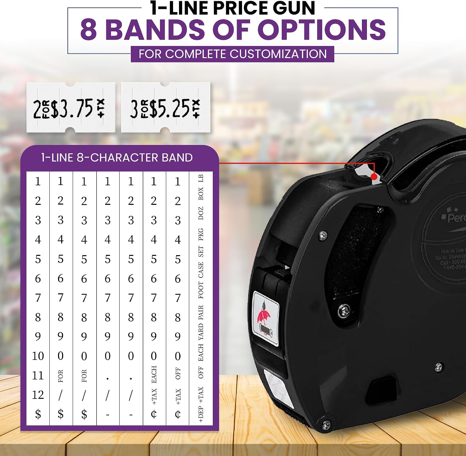 X 1 Line Price Gun Kit - 1 Line Label Gun with 9000 White Blank Labels, and an Extra Inker