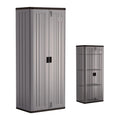 72-Inch Tall Storage Cabinet, Platinum Resin Garage Storage Cabinet