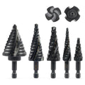 ZELCAN 5PCS Titanium HSS Step Drill Bit Set, 50 Sizes, 1/8" to 1-3/8"