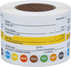 2"x3" Dissolvable Labels 250 Pcs Shelf Life Food Rotation Use by