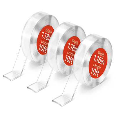 Double Sided Tape Heavy Duty, 1.18" x 120"(10ft), Removable Washable Nano Tape, Residue-Free, Multipurpose Reusable