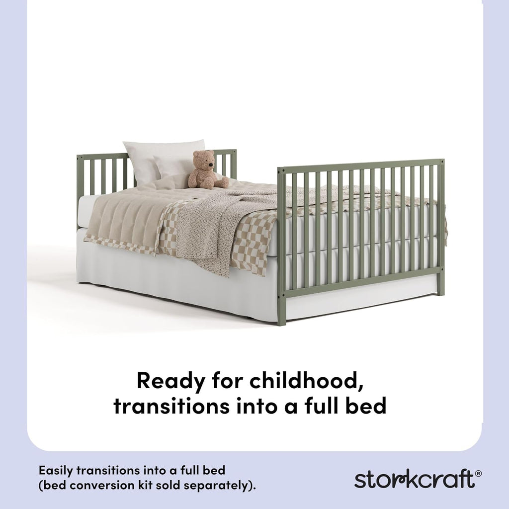 Morningside 5-in-1 Convertible Crib – GREENGUARD Gold Certified, Fits Standard Crib Mattress, Converts to Toddler