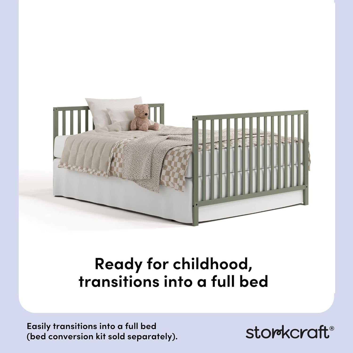 Morningside 5-in-1 Convertible Crib – GREENGUARD Gold Certified, Fits Standard Crib Mattress, Converts to Toddler