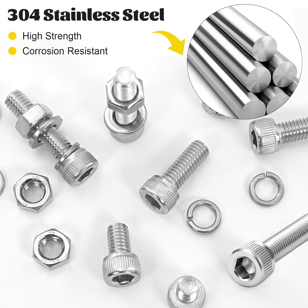 720PCS M3 Hex Socket Screw Assortment Kit,M3x6/8/10/12/16/20/25/30 mm