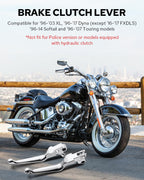 Amazicha Motorcycle Brake Clutch Lever Compatible with Harley '96-'03 XL, '96-'17 Dyna (Except '16-'17 FXDLS), '96-14 Softail and '96-'07 Touring Models (Chrome)