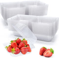 100 Pack Clear Plastic Take Out Container,Square Hinged Food Container,Dessert Clamshell Containers with Lids for