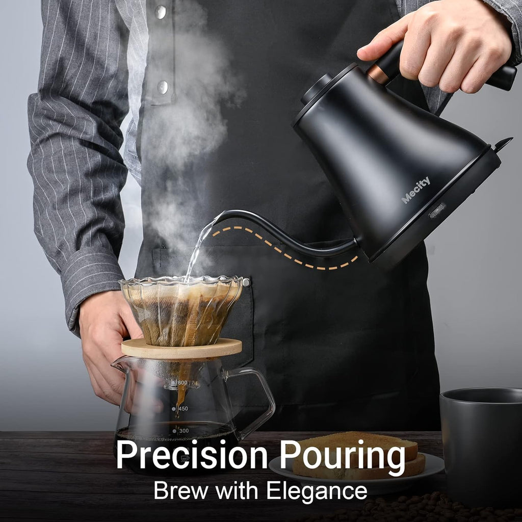 Electric Kettle Gooseneck Water Kettle Stainless Steel Tea Kettle Water Boiler Fast Heating, Auto Shut Off, 27 fl oz