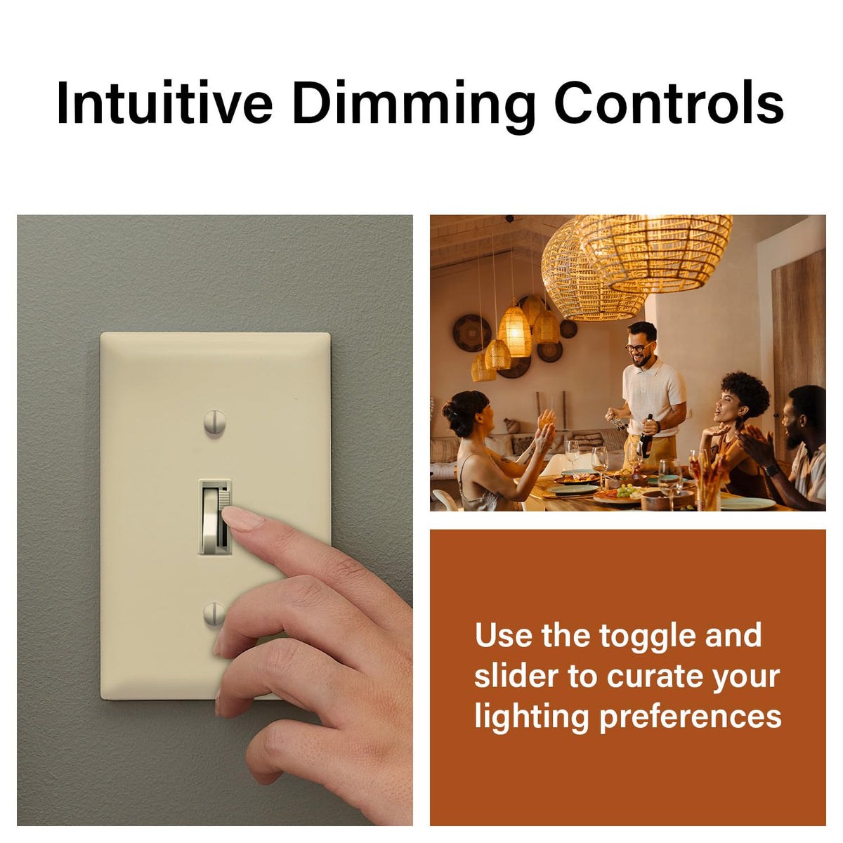 Legrand 150W Toggle LED Dimmer Light Switch Flicker-Free Gray 1-Pack