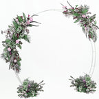 Round Wedding Arch 6.5ft Metal Backdrop Stand with Base