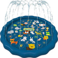 3-in-1 Splash Pad, Sprinkler for Kids & Baby Pool for Learning – Toddler Sprinkler Pool, 60’’ Outside Water Toys –