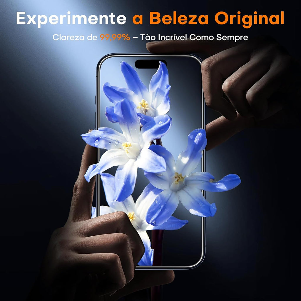 for iPhone 16 Pro Max Screen Protector, 9H Hardness Military Grade Shatterproof HD Tempered Glass Full Coverage Easy