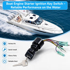 Boat Ignition Switch 3 Position 6 Wire Push to Choke for Outboard