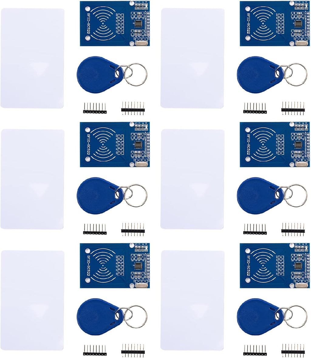 6-Pack Mifare RC522 RFID Kit, with S50 Cards, Keychains