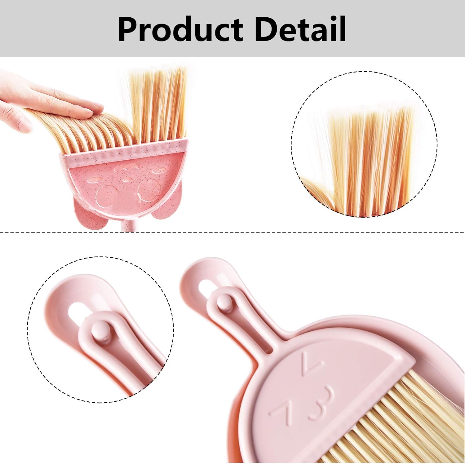 5 Pcs Mini Broom and Dustpan Set, Mini Broom with Dustpan for Home, Little Broom Dustpan Set with Extendable Duster