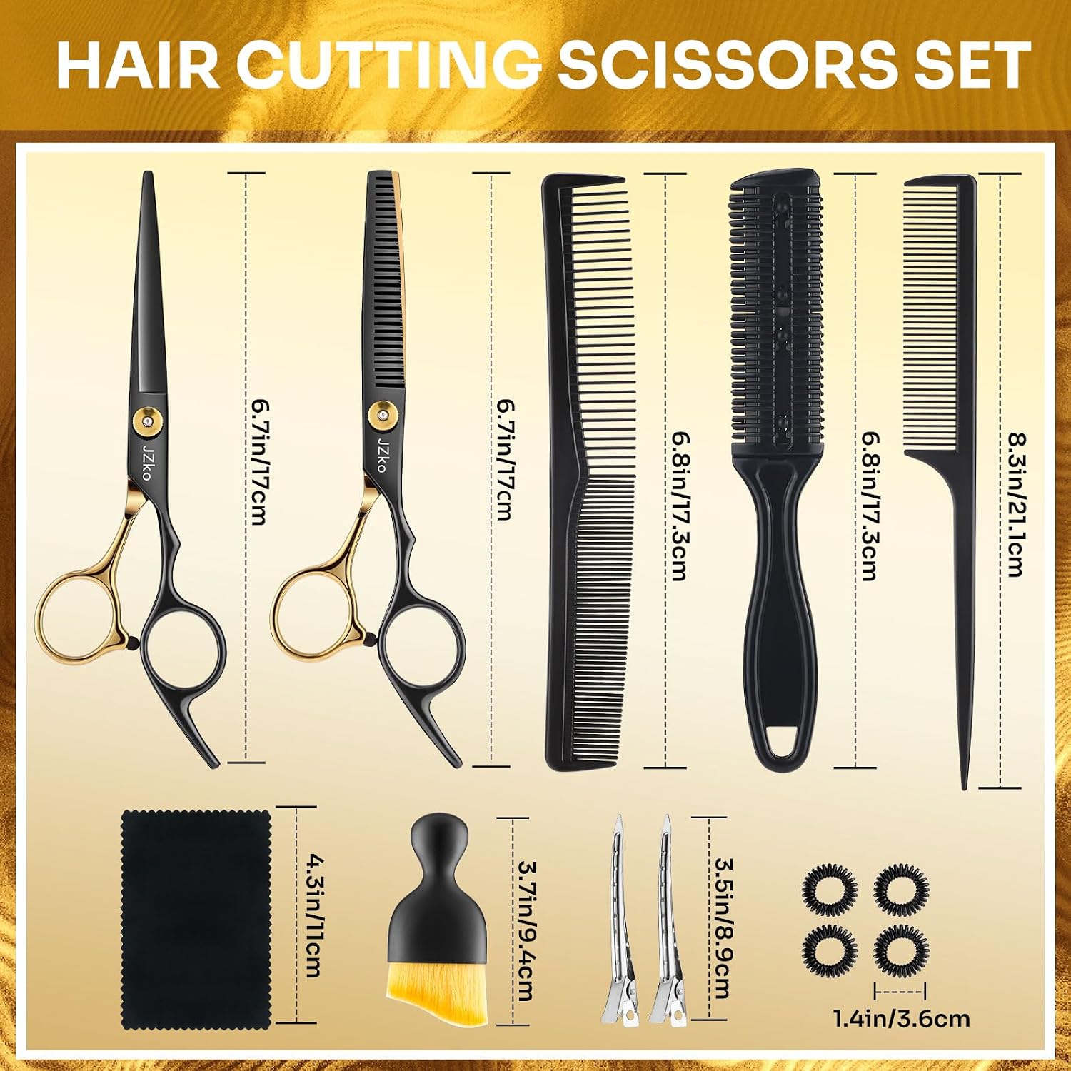 Hair Cutting Scissors Shears Kit, 6.7”Barber Shears, Professional Thinning Shears for Hair Cutting & Haircut Scissors