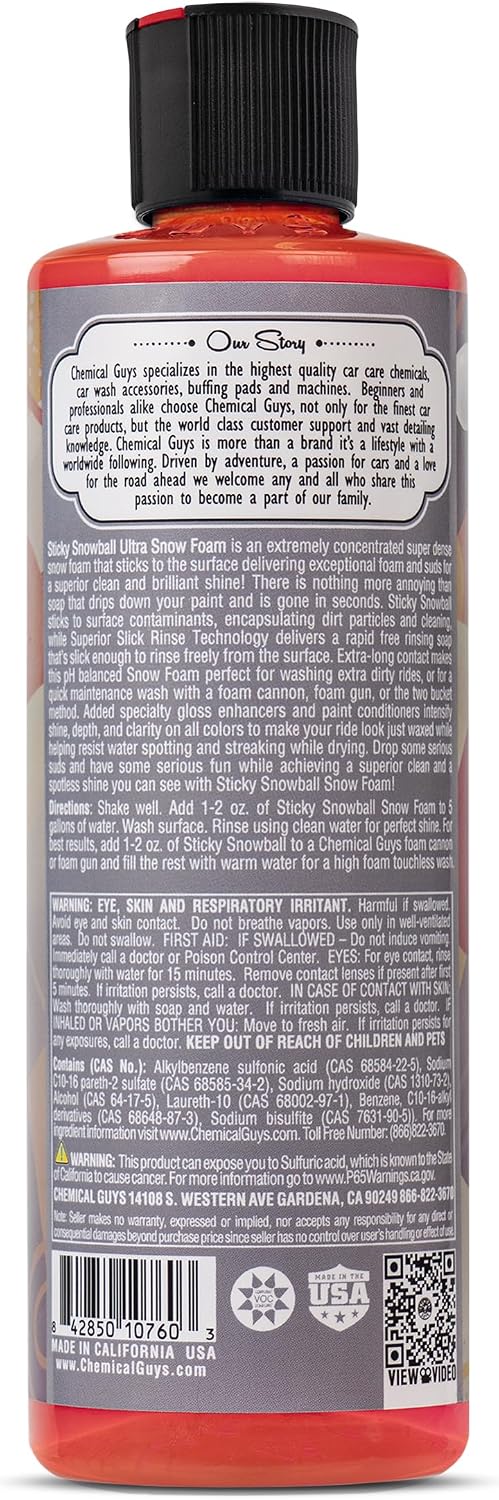 Sticky Snowball Ultra Snow Foam Wash Soap, Cherry, 16 oz