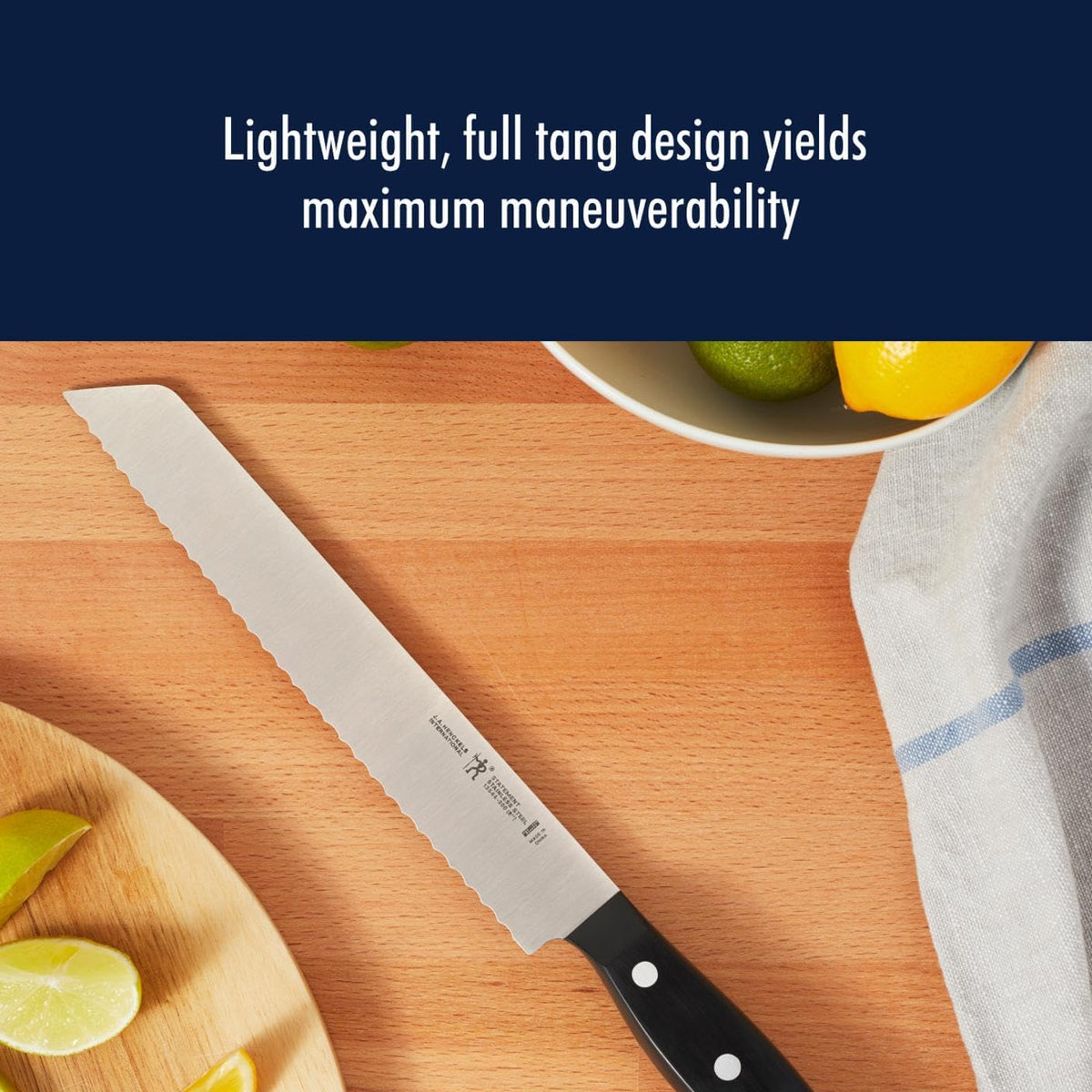 Statement 8 Inch Bread Knife, Razor-Sharp, German Engineered
