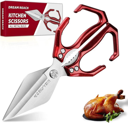 Poultry Shears - Heavy Duty Kitchen Scissors for Food with Ergonomic Handle, Japanese High-Carbon Steel Culinary