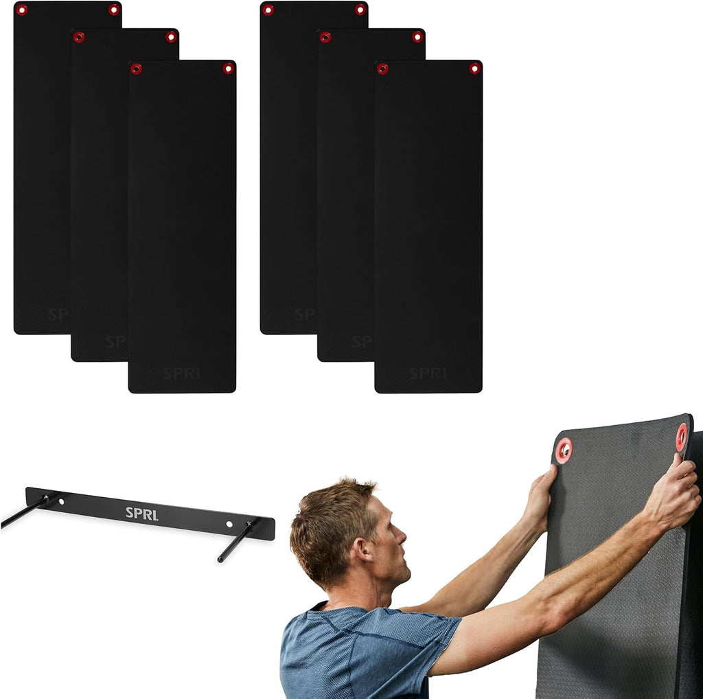 Hanging Exercise Mats for Gyms, Closed-Cell Foam Yoga & Fitness Mats with Grommets, Thick Workout Mats for Studios &