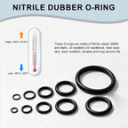 026 Buna-N O-Ring 70 Duro, 1-1/4" ID x 1-3/8" OD x 1/16" Width
