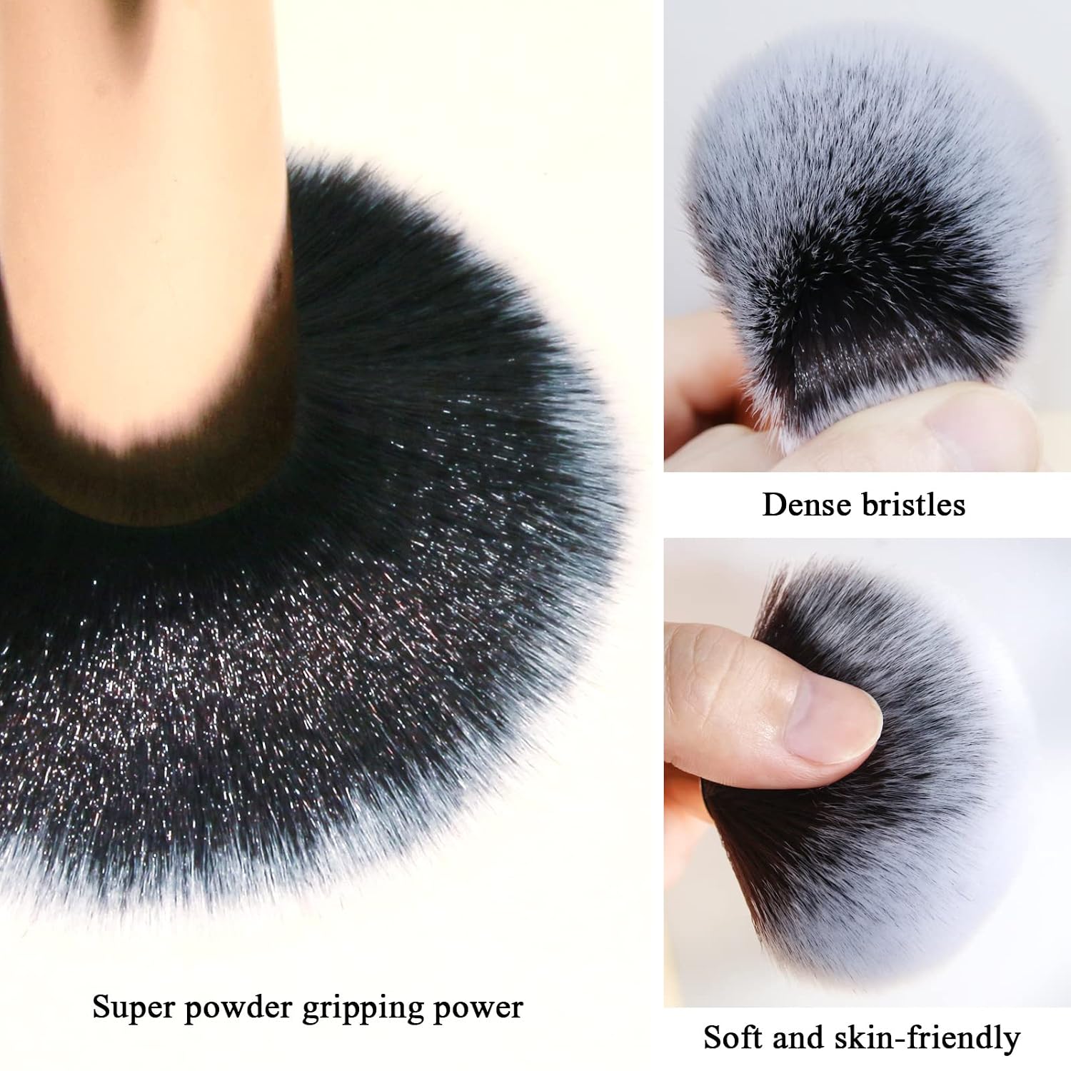 Makeup Brushes, Large Powder Brush & Foundation Brush Flawless Finish | for Highlighter, Loose Powder, Blush, Cream