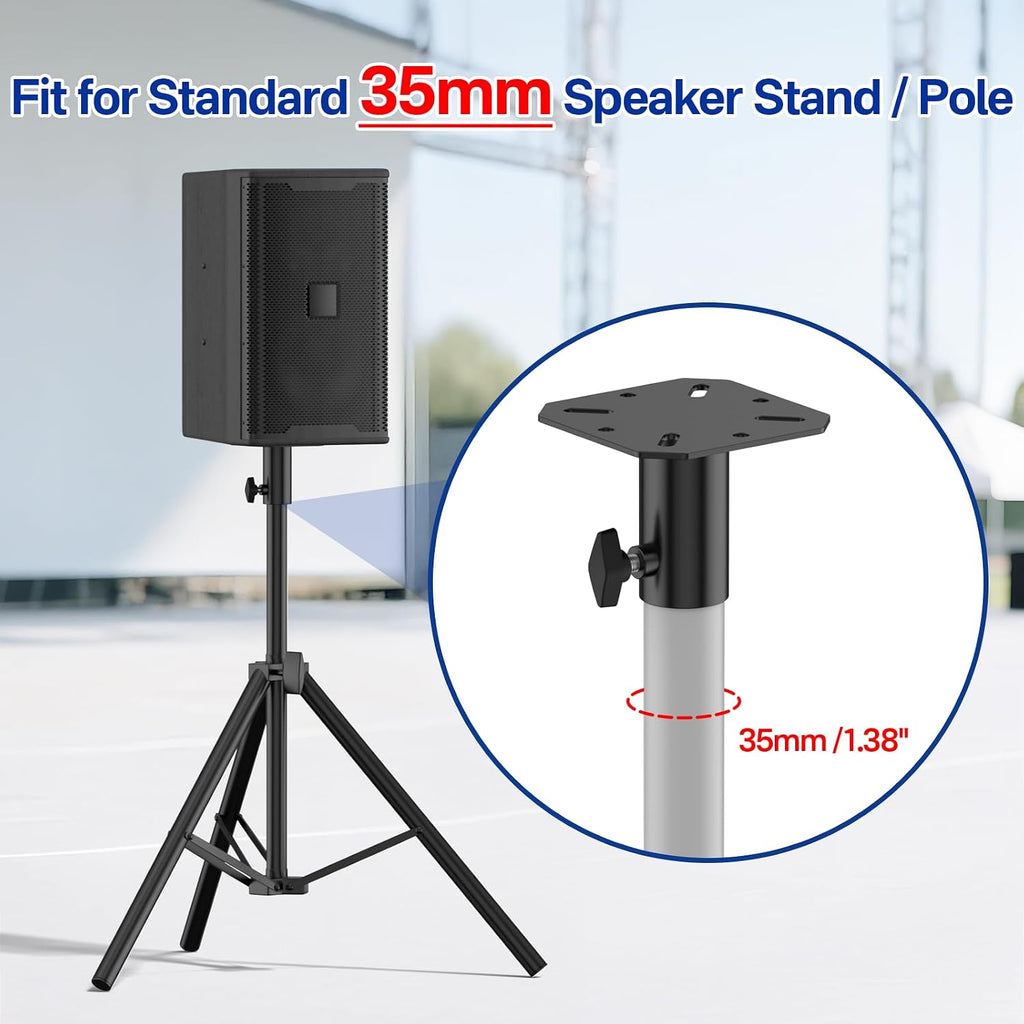 Universal 35mm Speaker Adapter Bracket for Pro Audio DJ/PA Speaker Stand Adapter - Metal Speakers Stand Mounting