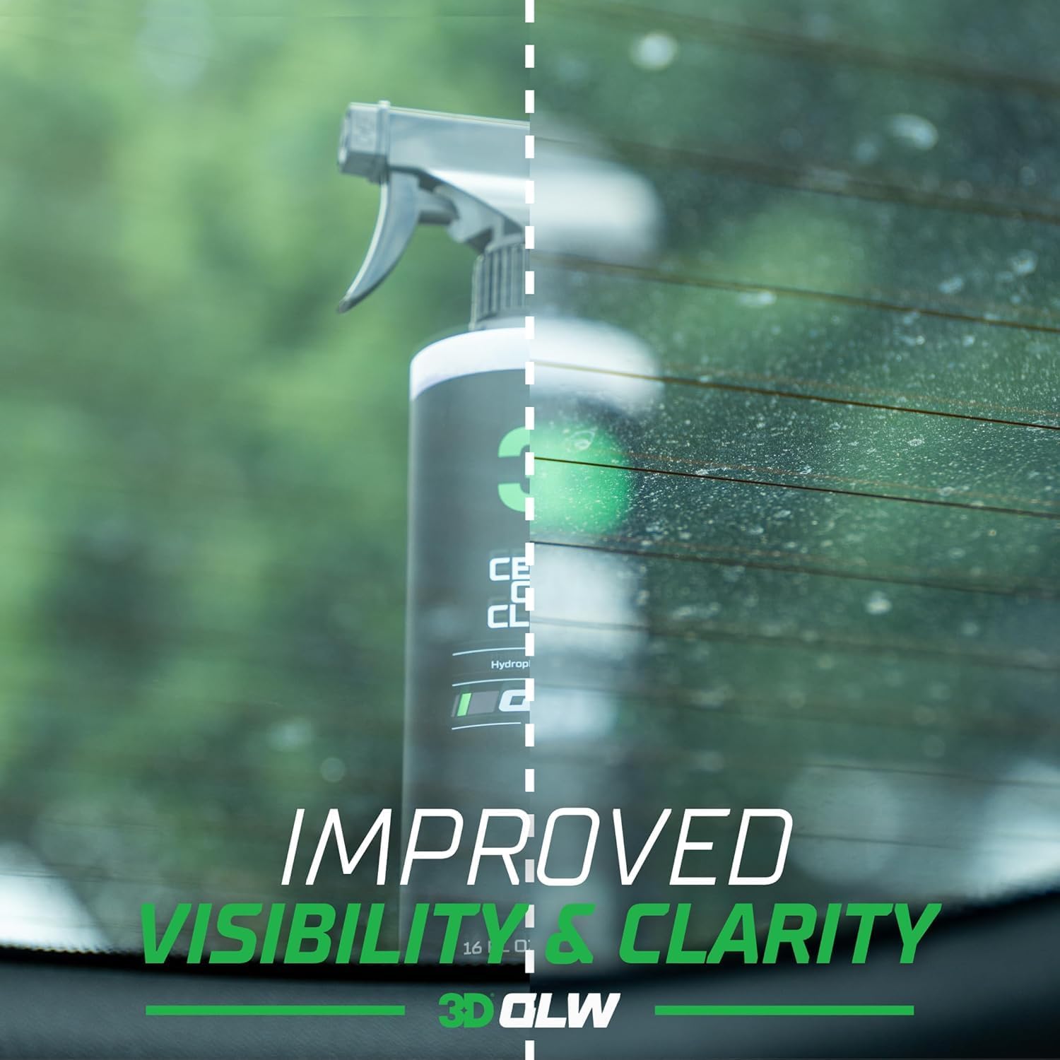 SiO2 Ceramic Glass Cleaner, GLW Series | Water & Rain Repellent | All-Weather Protective Ceramic Glass Cleaner | Safe