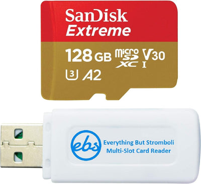 SanDisk 128GB MicroSDXC Extreme Class 10 Memory Card SDSQXAA-128G-GN6MN | Works with DJI Osmo Action 6, Pocket 3