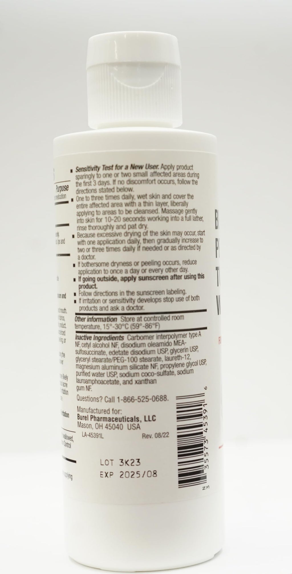 Benzoyl Peroxide Topical Face Wash 5% Acne Medication 5oz, 1 Count (Pack of 1)