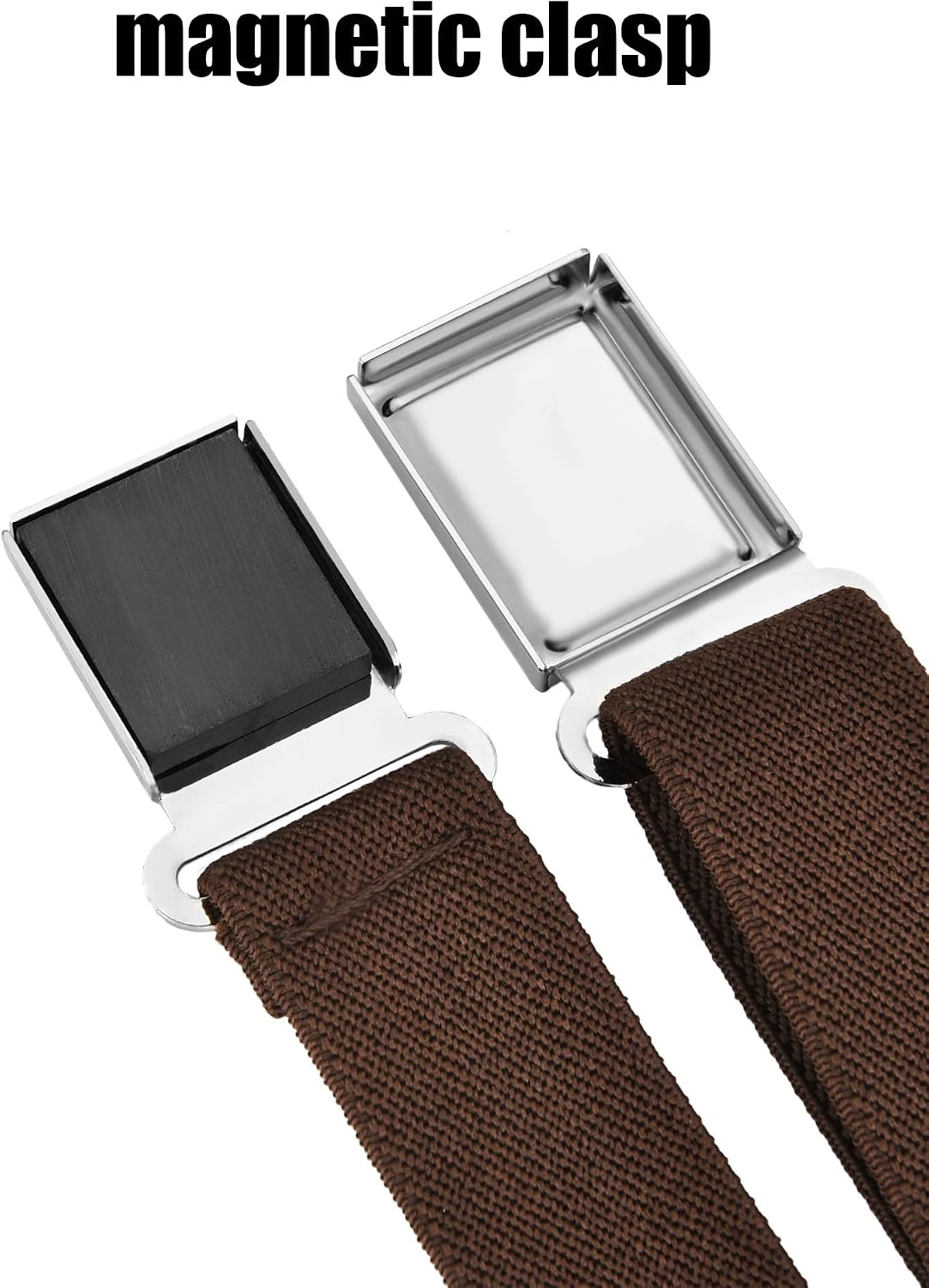 2 Pcs Kids Magnetic Belt Boys Adjustable Elastic Belt with Magnetic Buckle for Toddlers Girls