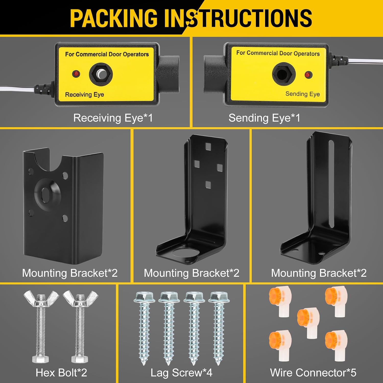 CPS-U Commercial Photo Eyes Compatible with LiftMaster Garage Door Operator