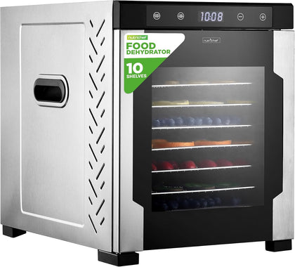 Electric Countertop Food Dehydrator -900-Watt Premium Multi-Tier Meat Beef Jerky Maker Fruit/Vegetable Dryer w/10