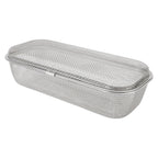 Dishwasher Basket for Small Items, Dishwasher Chopstick Basket, Stainless Steel Rectangular Mesh Drain Dishwasher Silverware Holder Replacement (Large)