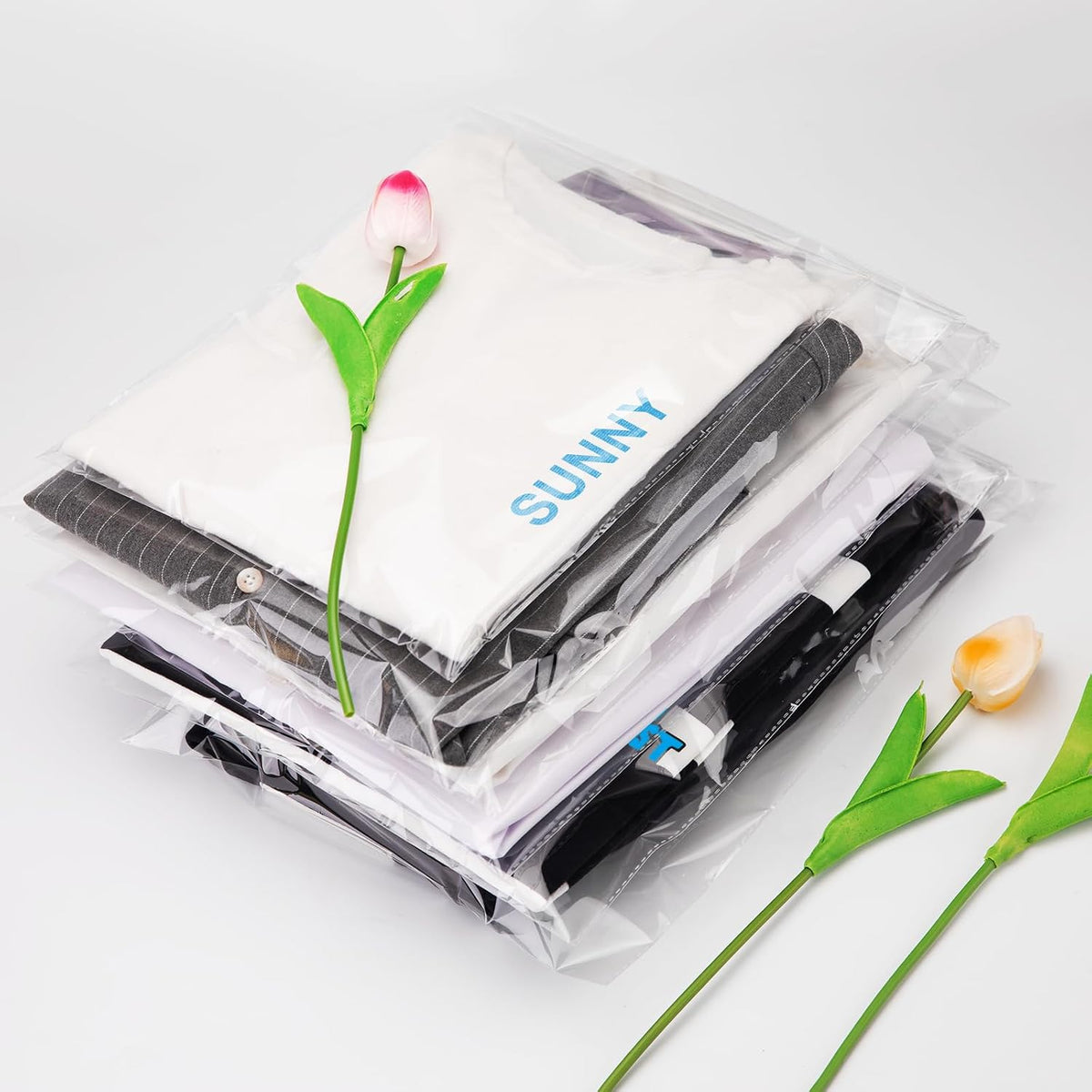 120 Count 10"x13" Clear Self Sealing Cellophane Bags