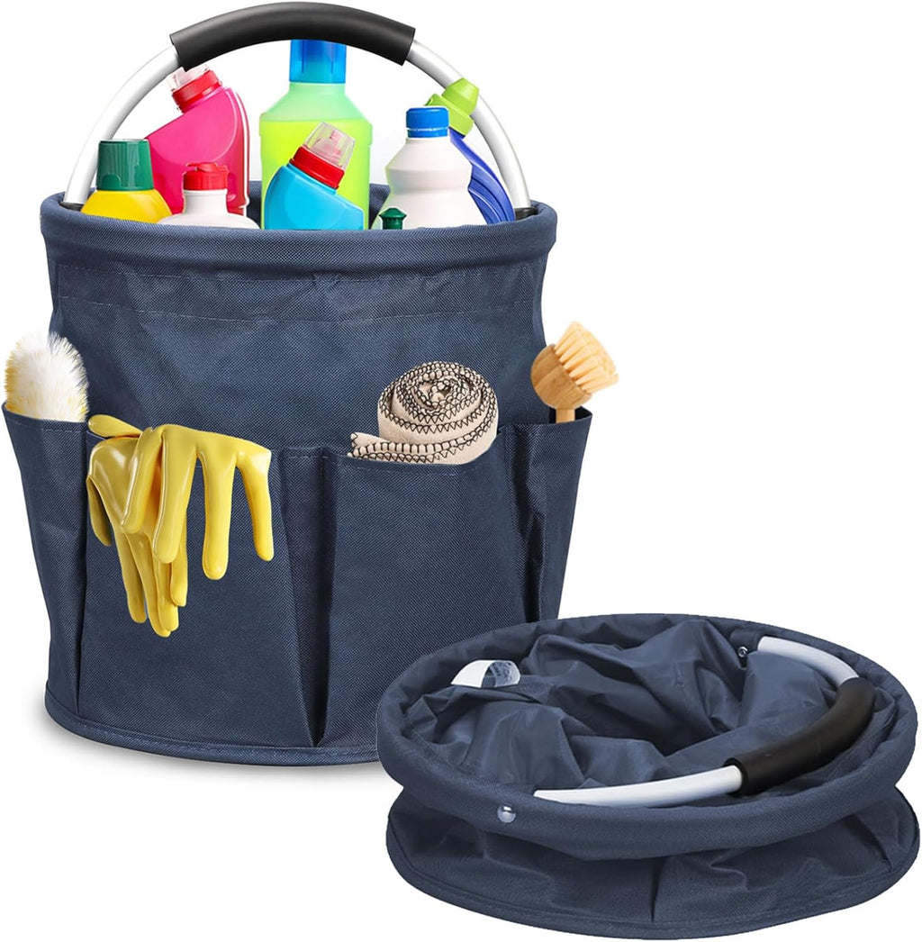 Cleaning Caddy for Cleaning Supplies,17L Cleaning Supply Caddy with Handle Foldable Cleaning Supplies Organizer