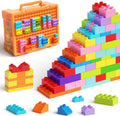 Building Blocks Set with Storage Box & Base Plate - 97PCS STEM Toys for Toddlers, Kids Ages 3+, Compatible with Major
