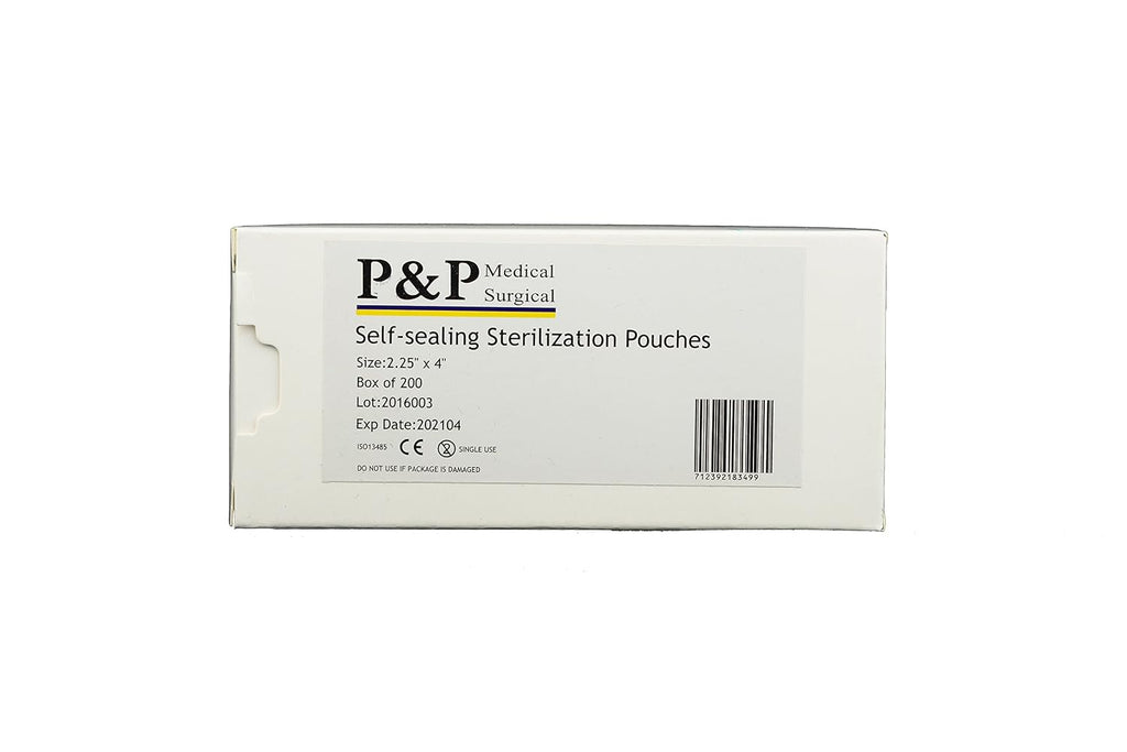 Sterilization Pouches 2.25”x4” Self-Sealing Autoclave Bags with Indicators for Professional Surgical Instrument