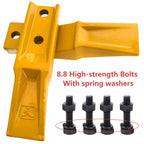 2-Piece AGT Excavator Tooth-Type Skid Steer Loader Backhoe with Pins, Mini Trenching Excavator Parts（USA Stock）