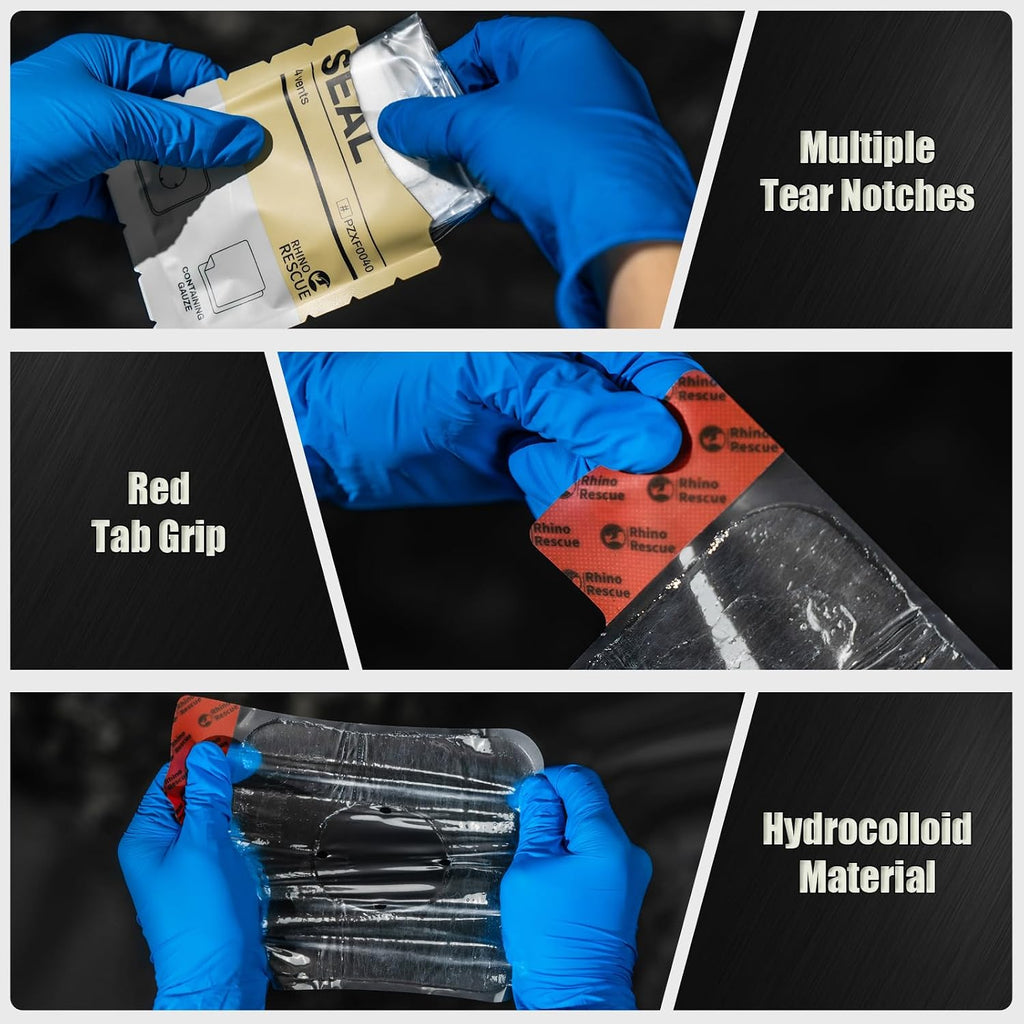 Vented Chest Seal, 4 Vents, Sterile Emergency Trauma Dressing, Occlusive Adhesive Pad, IFAK Trauma Refill Medical