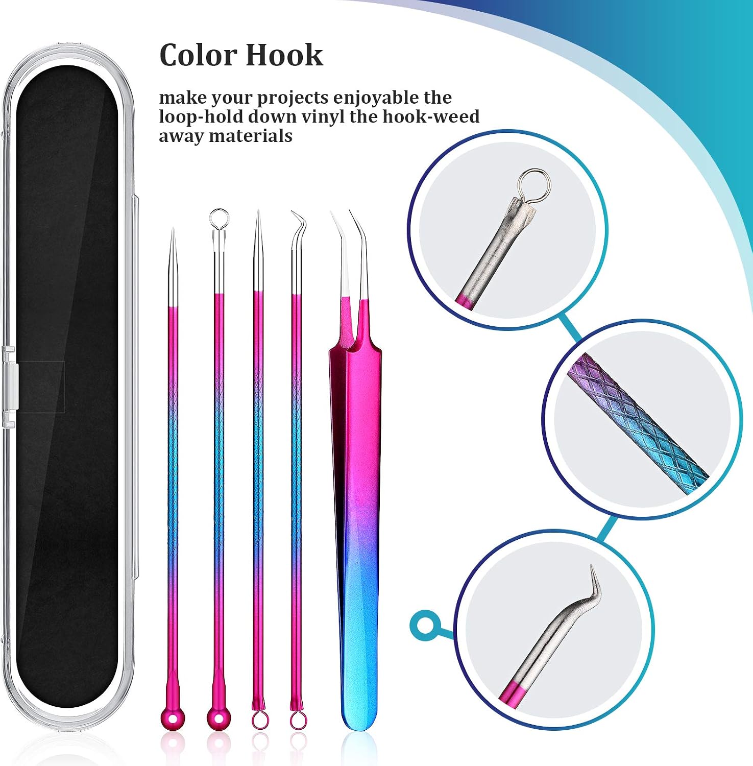 8 Pieces Pin Pen Weeding Tool, Craft Vinyl Tool Kit, Includes Air Release Pen, Vinyl Squeegee, Vinyl Tweezers Weeders