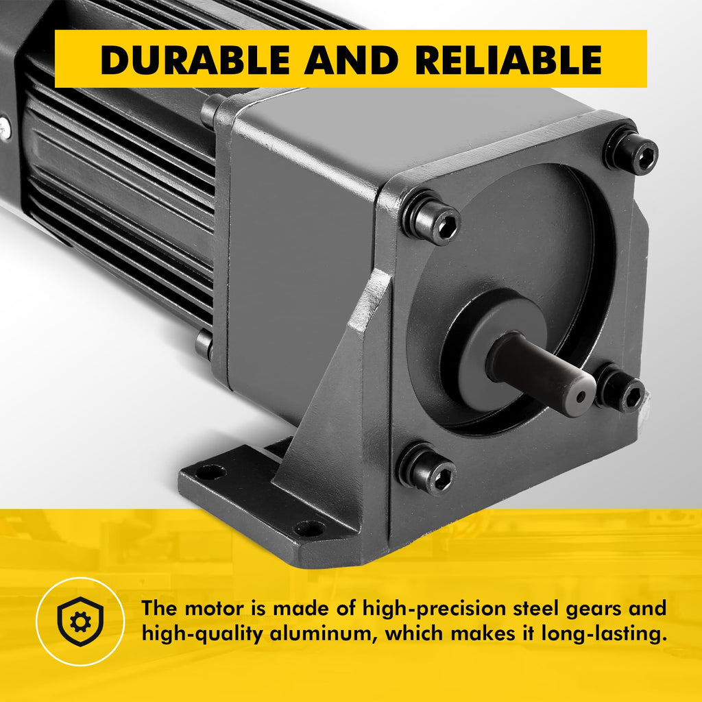 JIAWANSHUN 250W High Torque AC Gear Reducer Motor 0-135RPM(10K)