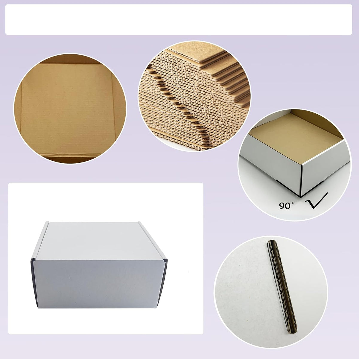 7x7x3 Inch Shipping Boxes 25 Pack,White Craft Gift Boxes,Bulk of Mailers