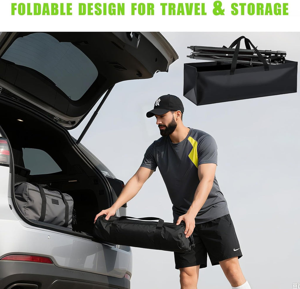 Tennis Ball Hopper with Wheels, Foldable Pickleball Basket